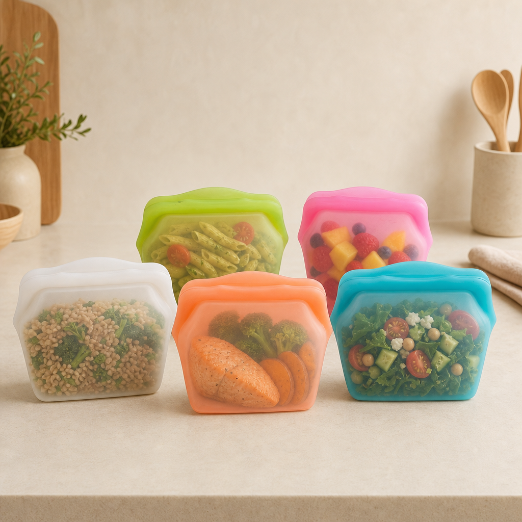 Billhol® Stand-Up Food-Grade Silicone Storage Bag, 4-Cup