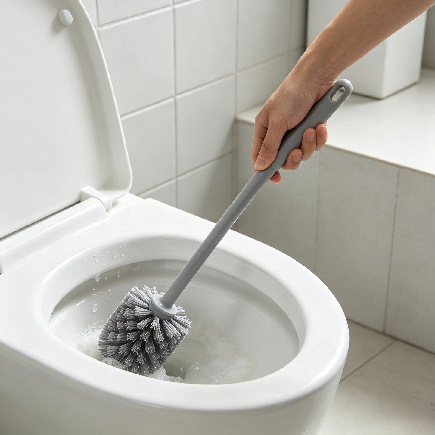 🚽 Wall Mounted Toilet Brush with Holder, 3 Colors Available