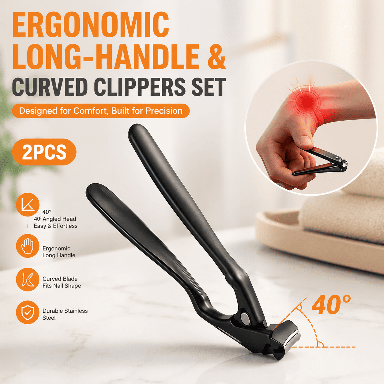 BVJ® Strong Black Nail Clipper