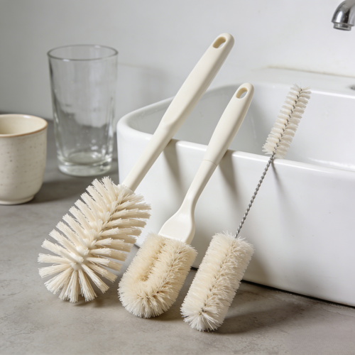 🧼 3-in-1 Bottle Cleaning Brush Set, 4 Pastel Color Kits