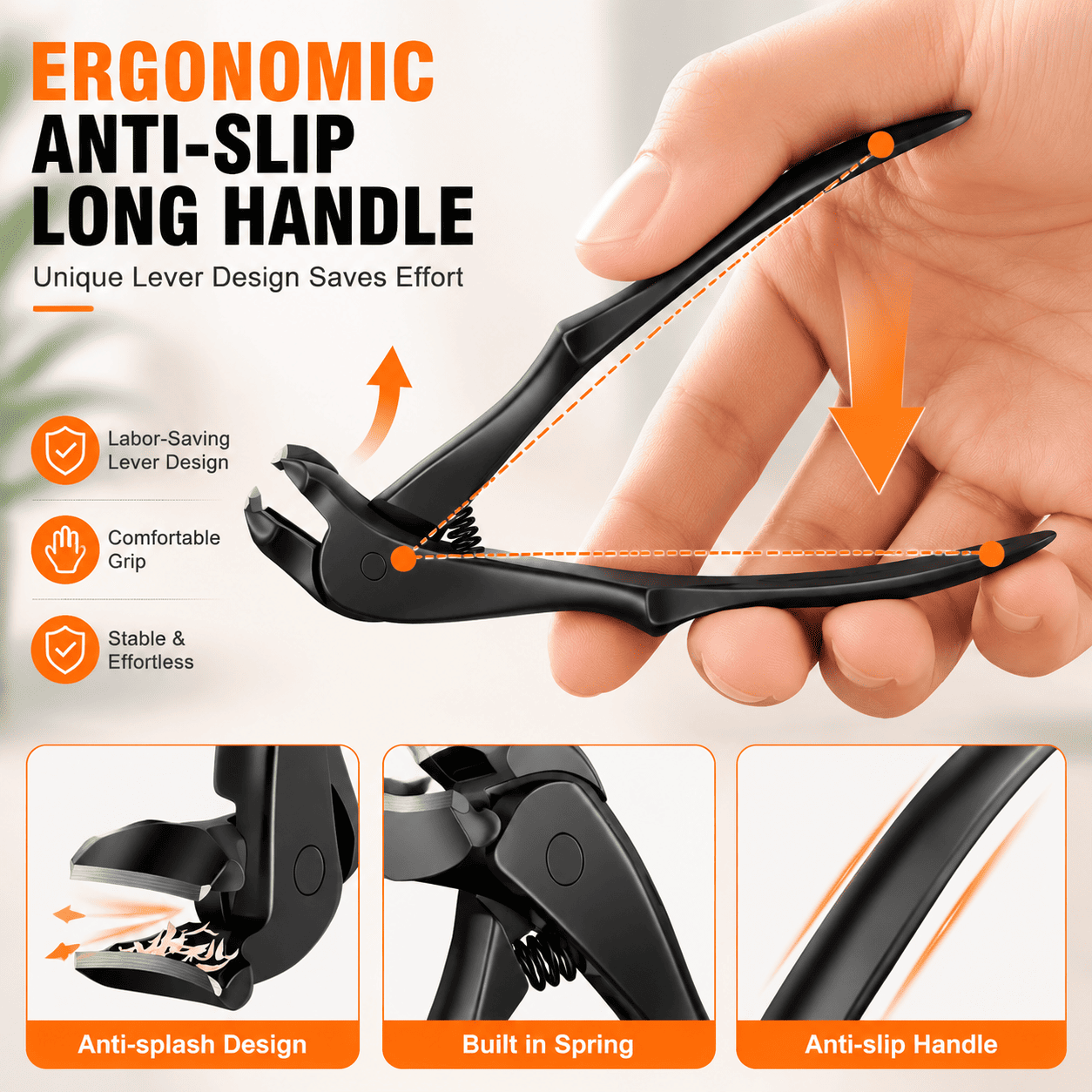 BVJ® Strong Black Nail Clipper