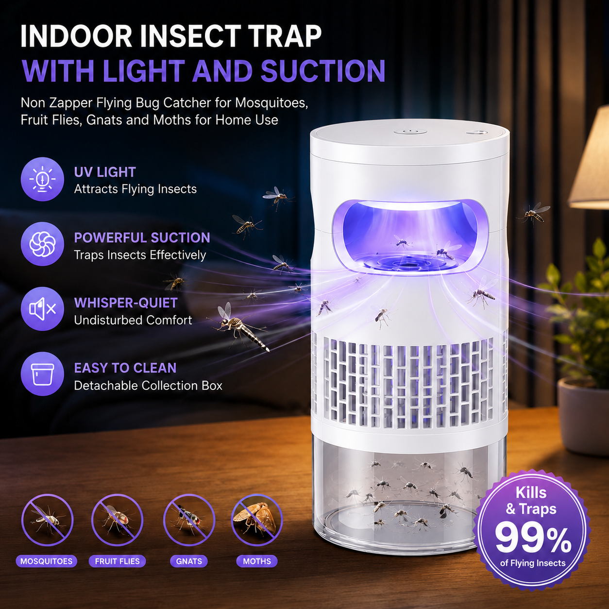 🦟 49% OFF! BVJ® UV Mosquito Killer Lamp – quiet, USB, chemical-free. 50K+ sold! 🔇🌙