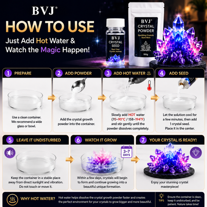 BVJ® Luxury Crystal Atelier – Premium Crystal Growth Powder