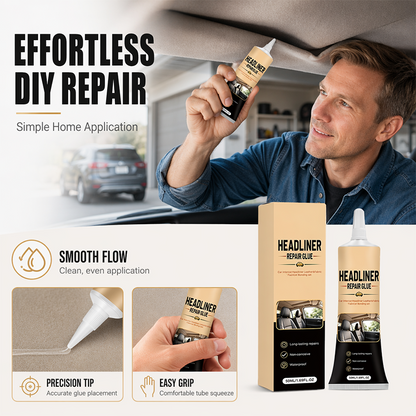 🎉49K+ Sold 🚗 BVJ®  Waterproof Car Headliner Repair Glue, High Strength Adhesive for Sagging Car Ceiling & Interior