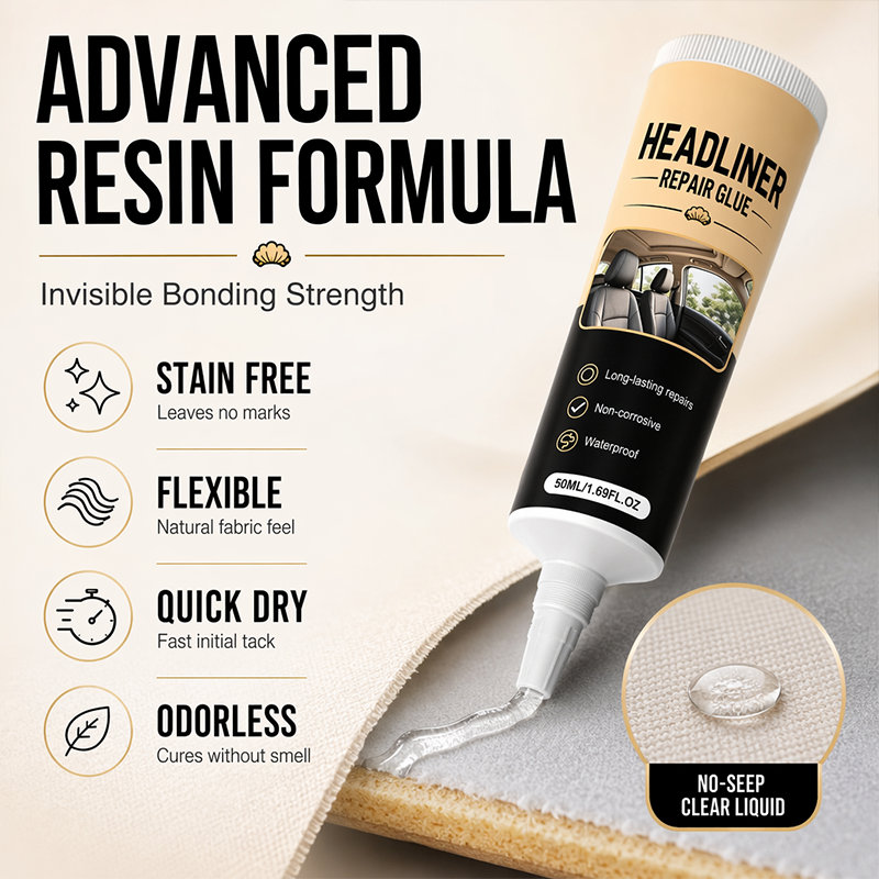 🎉49K+ Sold 🚗 BVJ®  Waterproof Car Headliner Repair Glue, High Strength Adhesive for Sagging Car Ceiling & Interior