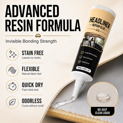🎉49K+ Sold 🚗 BVJ®  Waterproof Car Headliner Repair Glue, High Strength Adhesive for Sagging Car Ceiling & Interior