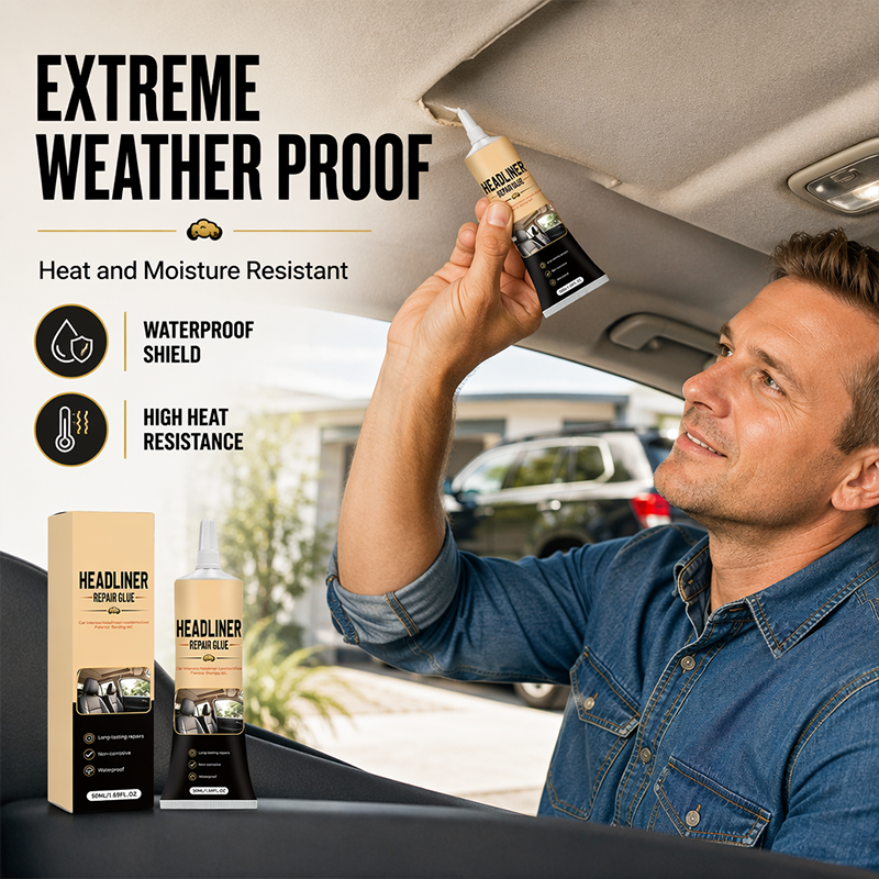 🎉49K+ Sold 🚗 BVJ®  Waterproof Car Headliner Repair Glue, High Strength Adhesive for Sagging Car Ceiling & Interior