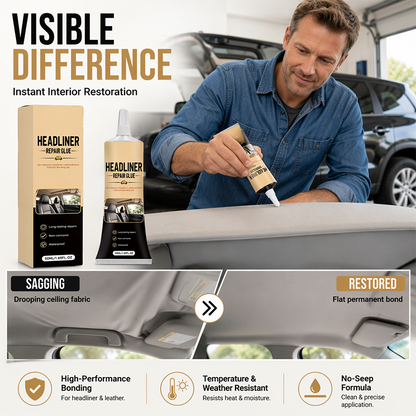 🎉49K+ Sold 🚗 BVJ®  Waterproof Car Headliner Repair Glue, High Strength Adhesive for Sagging Car Ceiling & Interior